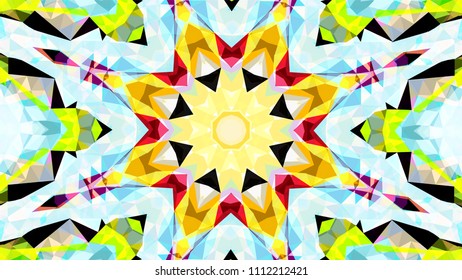 Geometric design, Mosaic of a vector kaleidoscope, abstract Mosaic Background, colorful Futuristic Background, geometric Triangular Pattern. Mosaic texture. Stained glass effect. EPS 10 Vector