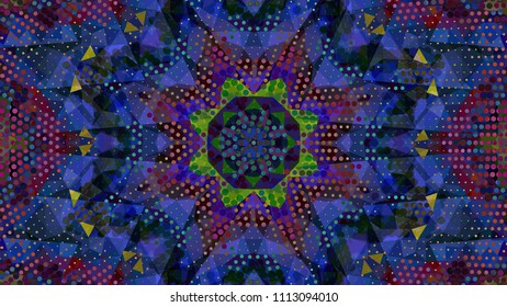 Geometric design, Mosaic of a vector kaleidoscope, abstract Mosaic Background, colorful Futuristic Background, geometric Triangular Pattern. Mosaic texture. Stained glass effect. EPS 10 Vector