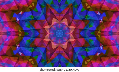 Geometric design, Mosaic of a vector kaleidoscope, abstract Mosaic Background, colorful Futuristic Background, geometric Triangular Pattern. Mosaic texture. Stained glass effect. EPS 10 Vector