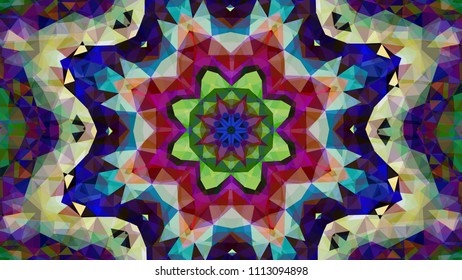 Geometric design, Mosaic of a vector kaleidoscope, abstract Mosaic Background, colorful Futuristic Background, geometric Triangular Pattern. Mosaic texture. Stained glass effect. EPS 10 Vector