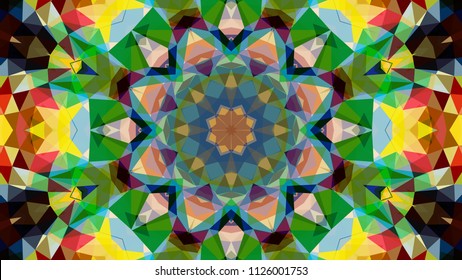 Geometric design, Mosaic of a vector kaleidoscope, abstract Mosaic Background, colorful Futuristic Background, geometric pattern, EPS 10 Vector illustration.
