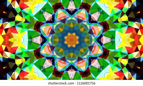 Geometric design, Mosaic of a vector kaleidoscope, abstract Mosaic Background, colorful Futuristic Background, geometric pattern, EPS 10 Vector illustration.