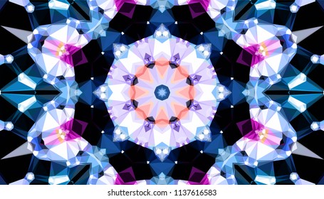 Geometric design, Mosaic of a vector kaleidoscope, abstract Mosaic Background, colorful Futuristic Background, geometric Triangular Pattern. Mosaic texture. Stained glass effect. EPS 10 Vector