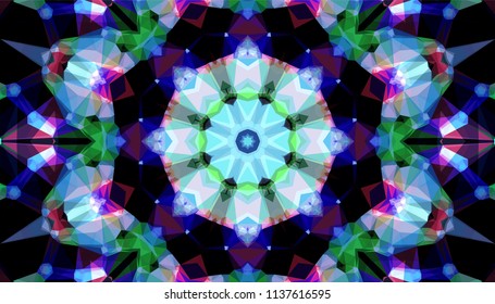 Geometric design, Mosaic of a vector kaleidoscope, abstract Mosaic Background, colorful Futuristic Background, geometric Triangular Pattern. Mosaic texture. Stained glass effect. EPS 10 Vector