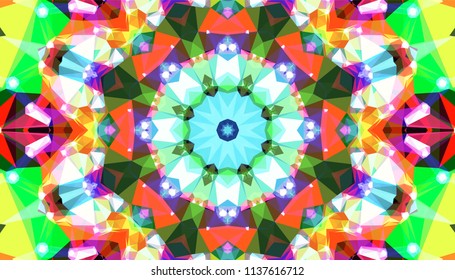 Geometric design, Mosaic of a vector kaleidoscope, abstract Mosaic Background, colorful Futuristic Background, geometric Triangular Pattern. Mosaic texture. Stained glass effect. EPS 10 Vector
