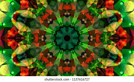 Geometric design, Mosaic of a vector kaleidoscope, abstract Mosaic Background, colorful Futuristic Background, geometric Triangular Pattern. Mosaic texture. Stained glass effect. EPS 10 Vector