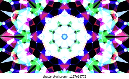 Geometric design, Mosaic of a vector kaleidoscope, abstract Mosaic Background, colorful Futuristic Background, geometric Triangular Pattern. Mosaic texture. Stained glass effect. EPS 10 Vector