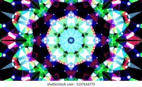 Geometric design, Mosaic of a vector kaleidoscope, abstract Mosaic Background, colorful Futuristic Background, geometric Triangular Pattern. Mosaic texture. Stained glass effect. EPS 10 Vector