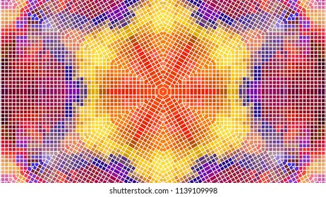 Geometric design, Mosaic of a vector kaleidoscope, abstract Mosaic Background, colorful Futuristic Background, geometric Triangular Pattern. Mosaic texture. Stained glass effect. EPS 10 Vector