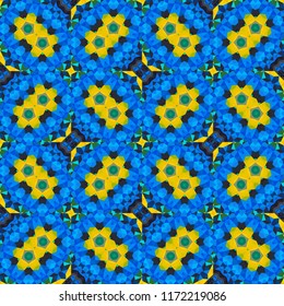 Geometric design, Mosaic of a vector kaleidoscope, abstract Mosaic Background, colorful Futuristic Background, geometric Triangular Pattern. Mosaic texture. Stained glass effect. EPS 10 Vector
