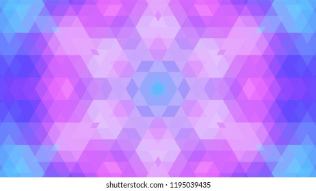 Geometric design, Mosaic of a vector kaleidoscope, abstract Mosaic Background, colorful Futuristic Background, geometric Triangular Pattern. Mosaic texture. Stained glass effect. EPS 10 Vector