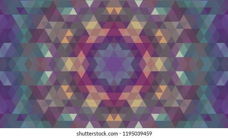 Geometric design, Mosaic of a vector kaleidoscope, abstract Mosaic Background, colorful Futuristic Background, geometric Triangular Pattern. Mosaic texture. Stained glass effect. EPS 10 Vector