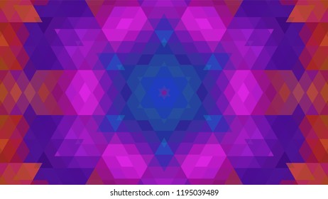 Geometric design, Mosaic of a vector kaleidoscope, abstract Mosaic Background, colorful Futuristic Background, geometric Triangular Pattern. Mosaic texture. Stained glass effect. EPS 10 Vector