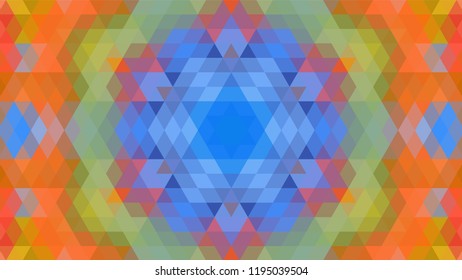Geometric design, Mosaic of a vector kaleidoscope, abstract Mosaic Background, colorful Futuristic Background, geometric Triangular Pattern. Mosaic texture. Stained glass effect. EPS 10 Vector