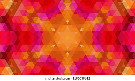 Geometric design, Mosaic of a vector kaleidoscope, abstract Mosaic Background, colorful Futuristic Background, geometric Triangular Pattern. Mosaic texture. Stained glass effect. EPS 10 Vector