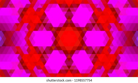 Geometric design, Mosaic of a vector kaleidoscope, abstract Mosaic Background, colorful Futuristic Background, geometric Triangular Pattern. Mosaic texture. Stained glass effect. EPS 10 Vector