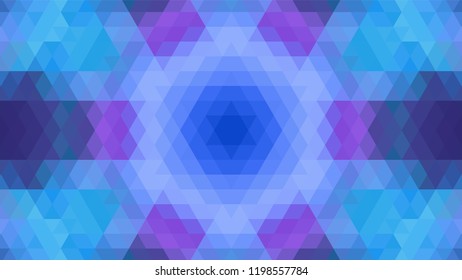 Geometric design, Mosaic of a vector kaleidoscope, abstract Mosaic Background, colorful Futuristic Background, geometric Triangular Pattern. Mosaic texture. Stained glass effect. EPS 10 Vector