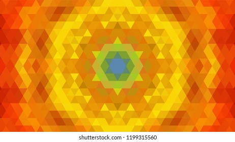 Geometric design, Mosaic of a vector kaleidoscope, abstract Mosaic Background, colorful Futuristic Background, geometric Triangular Pattern. Mosaic texture. Stained glass effect. EPS 10 Vector