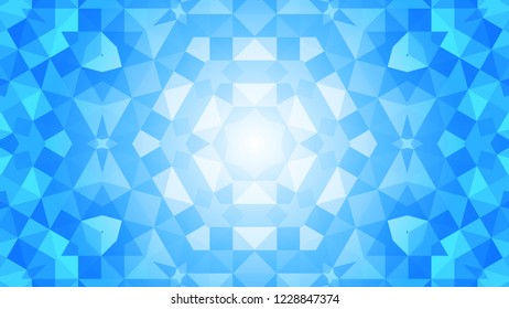 Geometric design, Mosaic of a vector kaleidoscope, abstract Mosaic Background, colorful Futuristic Background, geometric Triangular Pattern. Mosaic texture. Stained glass effect. EPS 10 Vector