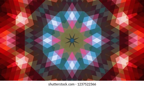 Geometric design, Mosaic of a vector kaleidoscope, abstract Mosaic Background, colorful Futuristic Background, geometric Triangular Pattern. Mosaic texture. Stained glass effect. EPS 10 Vector
