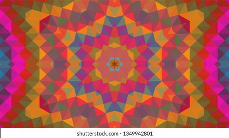 Geometric design, Mosaic of a vector kaleidoscope, abstract Mosaic Background, colorful Futuristic Background, geometric Triangular Pattern. Mosaic texture. Stained glass effect. EPS 10 Vector
