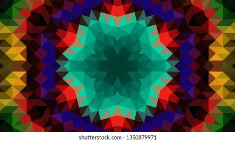 Geometric design, Mosaic of a vector kaleidoscope, abstract Mosaic Background, colorful Futuristic Background, geometric Triangular Pattern. Mosaic texture. Stained glass effect. EPS 10 Vector