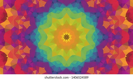 Geometric design, Mosaic of a vector kaleidoscope, abstract Mosaic Background, colorful Futuristic Background, geometric Triangular Pattern. Mosaic texture. Stained glass effect. EPS 10 Vector