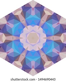 Geometric design, Mosaic of a vector kaleidoscope, abstract Mosaic Background, colorful Futuristic Background, geometric Triangular Pattern. Mosaic texture. Stained glass effect. EPS 10 Vector