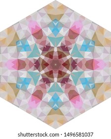 Geometric design, Mosaic of a vector kaleidoscope, abstract Mosaic Background, colorful Futuristic Background, geometric Triangular Pattern. Mosaic texture. Stained glass effect. EPS 10 Vector