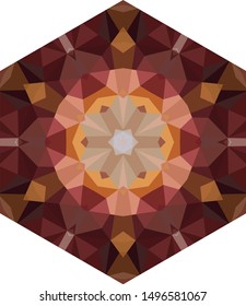 Geometric design, Mosaic of a vector kaleidoscope, abstract Mosaic Background, colorful Futuristic Background, geometric Triangular Pattern. Mosaic texture. Stained glass effect. EPS 10 Vector