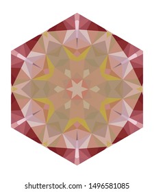Geometric design, Mosaic of a vector kaleidoscope, abstract Mosaic Background, colorful Futuristic Background, geometric Triangular Pattern. Mosaic texture. Stained glass effect. EPS 10 Vector