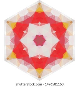Geometric design, Mosaic of a vector kaleidoscope, abstract Mosaic Background, colorful Futuristic Background, geometric Triangular Pattern. Mosaic texture. Stained glass effect. EPS 10 Vector