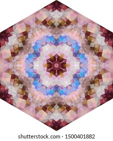 Geometric design, Mosaic of a vector kaleidoscope, abstract Mosaic Background, colorful Futuristic Background, geometric Triangular Pattern. Mosaic texture. Stained glass effect. EPS 10 Vector