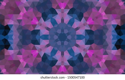 Geometric design, Mosaic of a vector kaleidoscope, abstract Mosaic Background, colorful Futuristic Background, geometric Triangular Pattern. Mosaic texture. Stained glass effect. EPS 10 Vector
