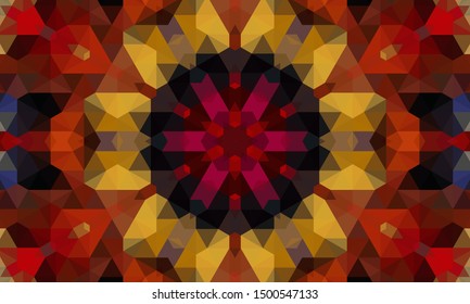 Geometric design, Mosaic of a vector kaleidoscope, abstract Mosaic Background, colorful Futuristic Background, geometric Triangular Pattern. Mosaic texture. Stained glass effect. EPS 10 Vector