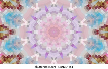 Geometric design, Mosaic of a vector kaleidoscope, abstract Mosaic Background, colorful Futuristic Background, geometric Triangular Pattern. Mosaic texture. Stained glass effect. EPS 10 Vector