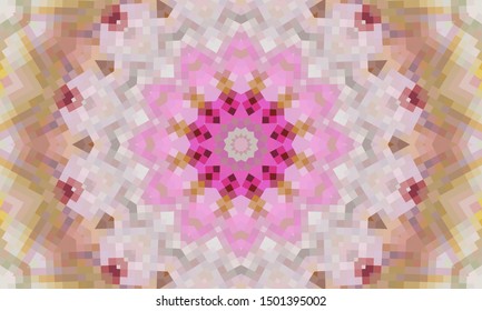 Geometric design, Mosaic of a vector kaleidoscope, abstract Mosaic Background, colorful Futuristic Background, geometric Triangular Pattern. Mosaic texture. Stained glass effect. EPS 10 Vector