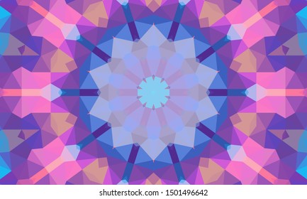 Geometric design, Mosaic of a vector kaleidoscope, abstract Mosaic Background, colorful Futuristic Background, geometric Triangular Pattern. Mosaic texture. Stained glass effect. EPS 10 Vector