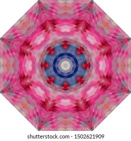 Geometric design, Mosaic of a vector kaleidoscope, abstract Mosaic Background, colorful Futuristic Background, geometric Triangular Pattern. Mosaic texture. Stained glass effect. EPS 10 Vector