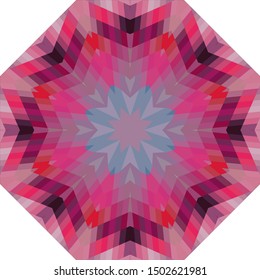 Geometric design, Mosaic of a vector kaleidoscope, abstract Mosaic Background, colorful Futuristic Background, geometric Triangular Pattern. Mosaic texture. Stained glass effect. EPS 10 Vector