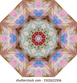Geometric design, Mosaic of a vector kaleidoscope, abstract Mosaic Background, colorful Futuristic Background, geometric Triangular Pattern. Mosaic texture. Stained glass effect. EPS 10 Vector