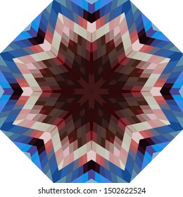 Geometric design, Mosaic of a vector kaleidoscope, abstract Mosaic Background, colorful Futuristic Background, geometric Triangular Pattern. Mosaic texture. Stained glass effect. EPS 10 Vector