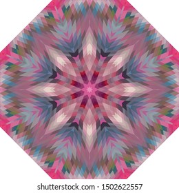 Geometric design, Mosaic of a vector kaleidoscope, abstract Mosaic Background, colorful Futuristic Background, geometric Triangular Pattern. Mosaic texture. Stained glass effect. EPS 10 Vector