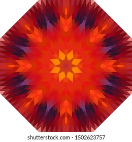 Geometric design, Mosaic of a vector kaleidoscope, abstract Mosaic Background, colorful Futuristic Background, geometric Triangular Pattern. Mosaic texture. Stained glass effect. EPS 10 Vector