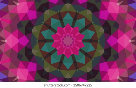 Geometric design, Mosaic of a vector kaleidoscope, abstract Mosaic Background, colorful Futuristic Background, geometric Triangular Pattern. Mosaic texture. Stained glass effect. EPS 10 Vector