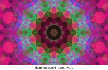 Geometric design, Mosaic of a vector kaleidoscope, abstract Mosaic Background, colorful Futuristic Background, geometric Triangular Pattern. Mosaic texture. Stained glass effect. EPS 10 Vector