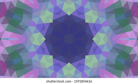 Geometric design, Mosaic of a vector kaleidoscope, abstract Mosaic Background, colorful Futuristic Background, geometric Triangular Pattern. Mosaic texture. Stained glass effect. EPS 10 Vector