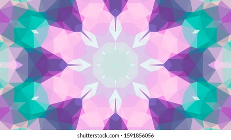 Geometric design, Mosaic of a vector kaleidoscope, abstract Mosaic Background, colorful Futuristic Background, geometric Triangular Pattern. Mosaic texture. Stained glass effect. EPS 10 Vector