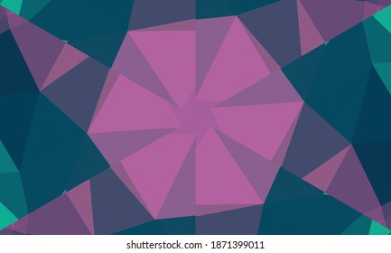 Geometric design, Mosaic of a vector kaleidoscope, abstract Mosaic Background, colorful Futuristic Background, geometric Triangular Pattern. Mosaic texture. Stained glass effect. EPS 10 Vector