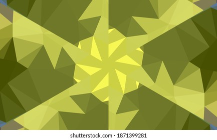 Diseño geométrico, mosaico de un kaleidoscopio vector, fondo mosaico abstracto, fondo futurista colorido, patrón triangular geométrico. Textura mosaica. Efecto de vidrio manchado. Vector EPS 10